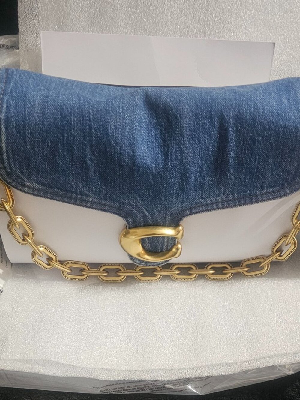 New Small Denim Chain Tabby Shoulder Bag - Picture 10 of 11